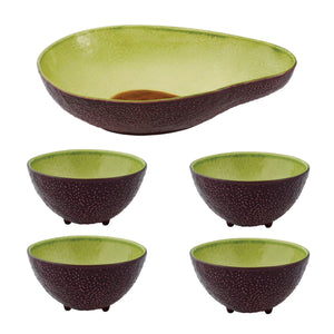 Bordallo Pinheiro Tropical Fruits Avocado Salad Serving Set