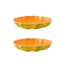 Load image into Gallery viewer, Bordallo Pinheiro Pumpkin Pasta Plate, Set of 2
