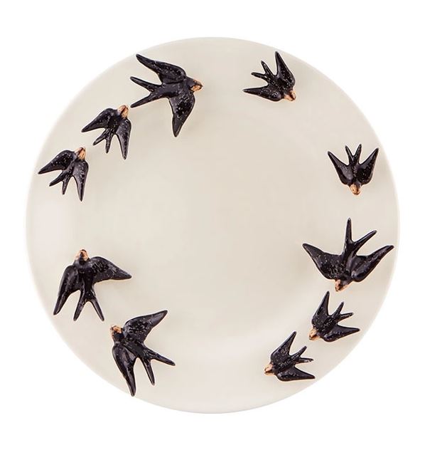 Bordallo Pinheiro Spring Plate with Swallows