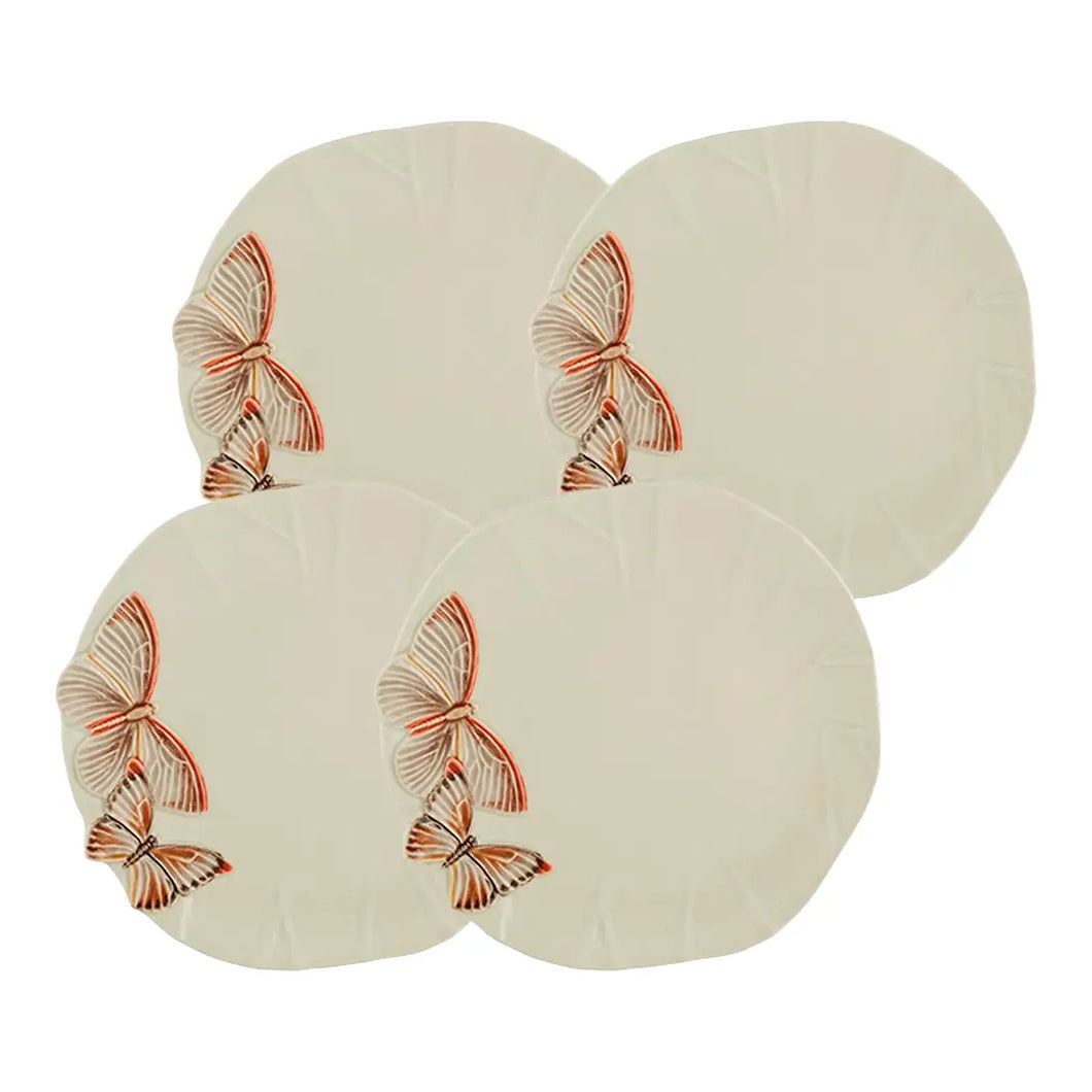 Bordallo Pinheiro Cloudy Butterflies Dinner Plate, Set of 4