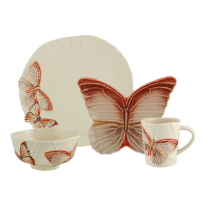 Bordallo Pinheiro Cloudy Butterflies 4 Piece Dinnerware Set