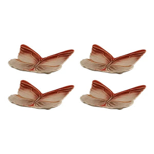 Bordallo Pinheiro Cloudy Butterflies Dessert Plate, Set of 4