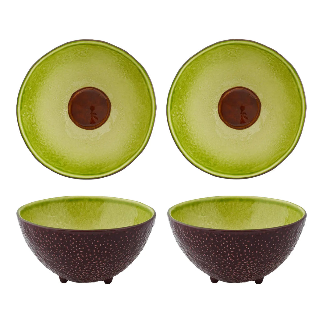 Bordallo Pinheiro Tropical Fruits Avocado Bowl, Set of 4