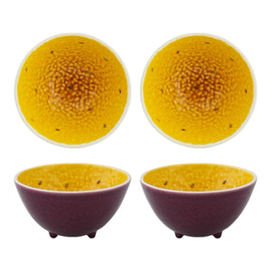 Bordallo Pinheiro Tropical Fruits Passion Fruit Bowl, Set of 4