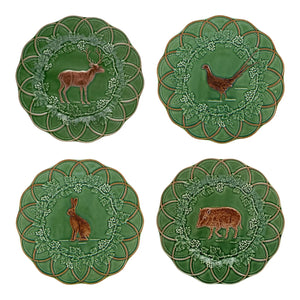 Bordallo Pinheiro Woods Assorted Snack Plate, Set of 4