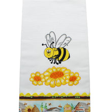 Load image into Gallery viewer, 100% Cotton Decorative Kitchen Dish Towel with Border - Made in Portugal - Bumble Bee
