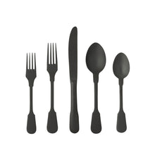 Load image into Gallery viewer, Costa Nova Saga Black Flatware, Set of 5
