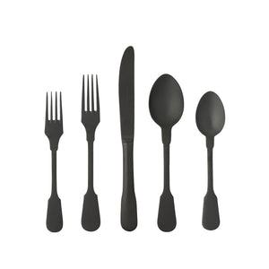 Costa Nova Saga Black Flatware, Set of 5