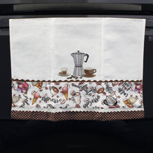 Load image into Gallery viewer, 100% Cotton Decorative Kitchen Dish Towel with Border - Made in Portugal - Café
