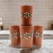 Load image into Gallery viewer, João Vale Hand-Painted Traditional Terracotta Cup, Set of 4
