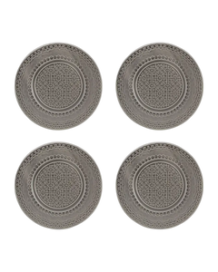 Bordallo Pinheiro Rua Nova Anthracite Fruit Plate, Set of 4