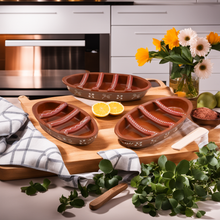 Load image into Gallery viewer, Traditional Portuguese Clay Terracotta Hand-Painted Sausage Roaster
