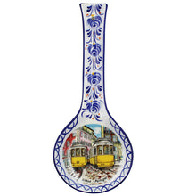 Load image into Gallery viewer, Hand-painted Decorative Ceramic Portuguese Lisbon Tram Spoon Rest
