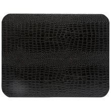 Load image into Gallery viewer, Costa Nova Club 100% PU Black Rectangular Placemat Set
