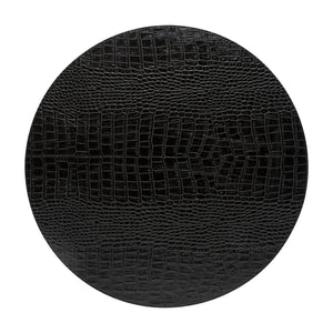 Costa Nova Club 100% PU Black Round Placemat Set