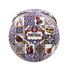 Load image into Gallery viewer, Portuguese Azulejo Tile Pocket Mirror with Traditional Portugal Imagery
