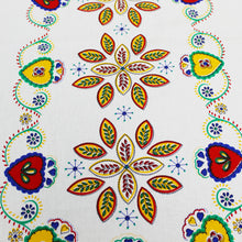 Load image into Gallery viewer, 100% Cotton Portuguese Good Luck Rooster and Viana Heart Yellow Border Tablecloth
