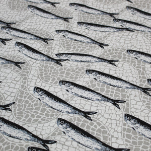 100% Cotton Portuguese Sardines and Cobblestone Made in Portugal Tablecloth