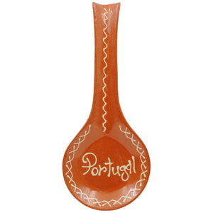 Hand-Painted Terracotta Spoon Rest – Made in Portugal, Traditional Design