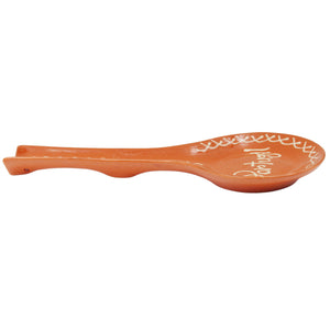 Hand-Painted Terracotta Spoon Rest – Made in Portugal, Traditional Design