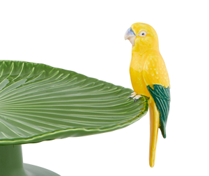 Bordallo Pinheiro Amazonia Cake Stand with Macaw