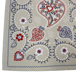 Traditional Portuguese Viana Heart Cotton Kitchen Dish Towel, Set of 2