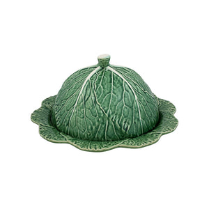 Bordallo Pinheiro Cabbage Cheese Tray with Lid