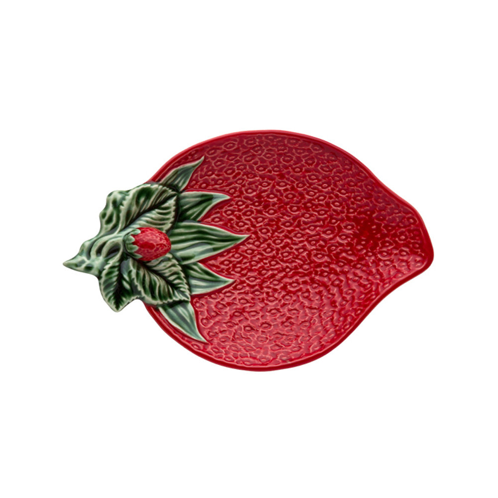 Bordallo Pinheiro Strawberries Olive Dish