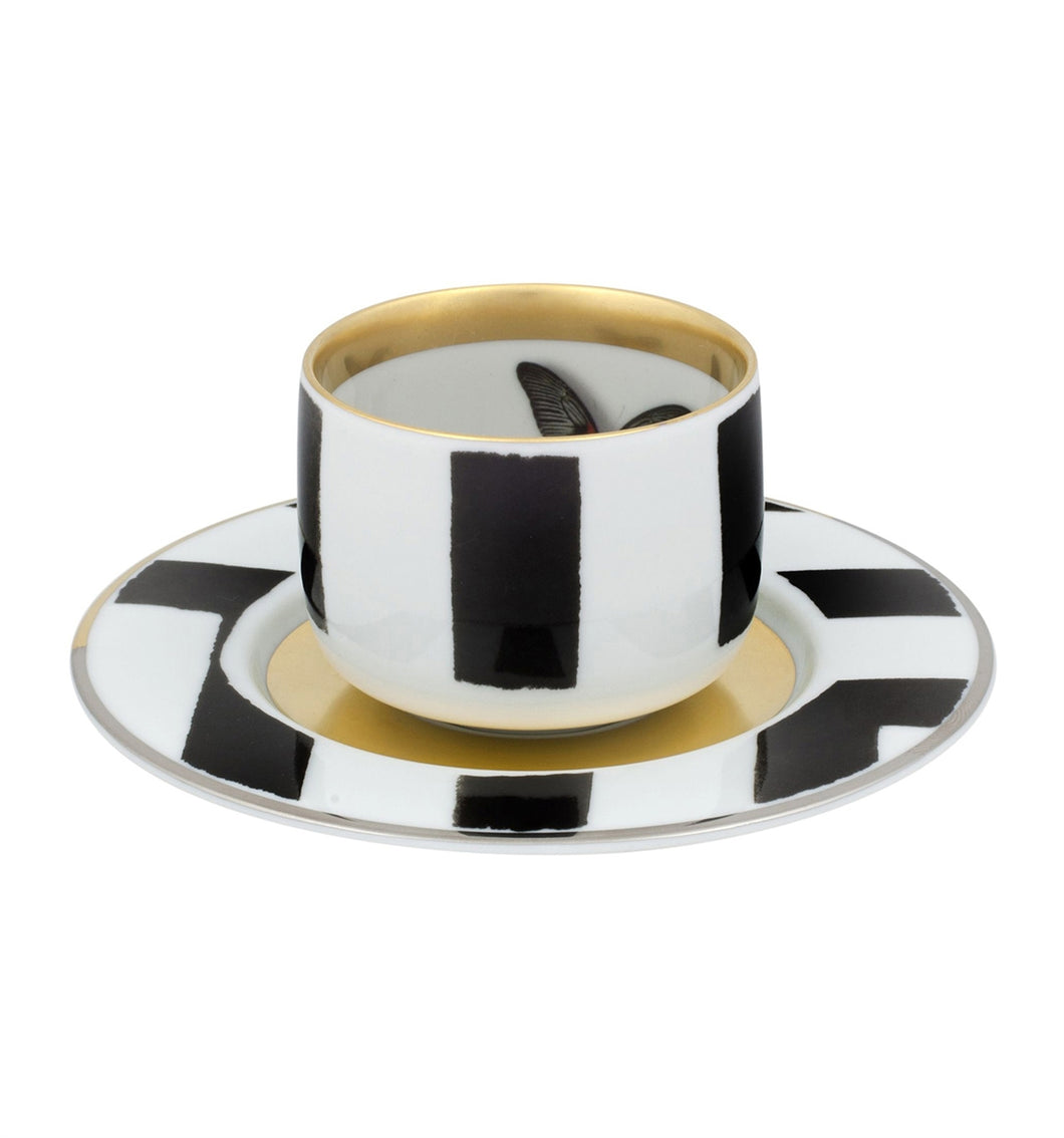 Vista Alegre Sol Y Sombra Coffee Cup with Saucer