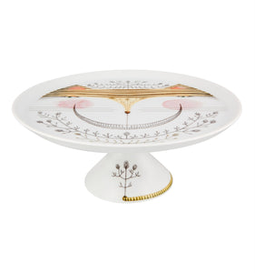 Vista Alegre Tea With Alice Large Footed Cake Plate