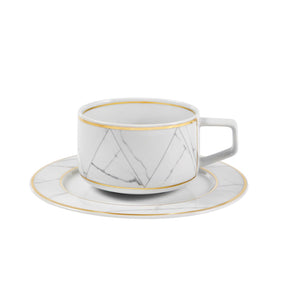 Vista Alegre Carrara Tea Cup & Saucer, Set of 4