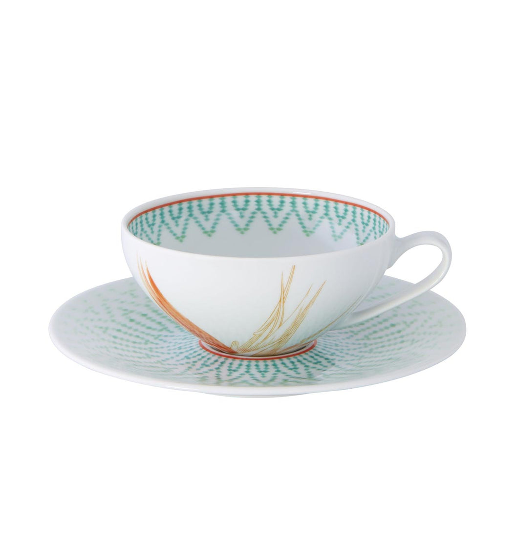 Vista Alegre Fiji Tea Cup and Saucer, Set of 4