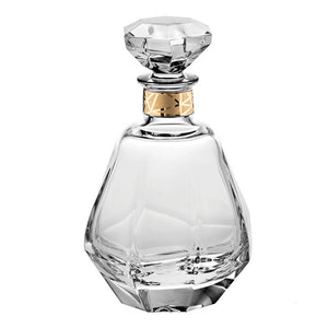 Vista Alegre Crystal Gemstone Whisky Decanter With Gold