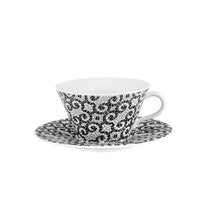 Load image into Gallery viewer, Vista Alegre Portuguese Cobblestone Tea Cups &amp; Saucers, Set of 2
