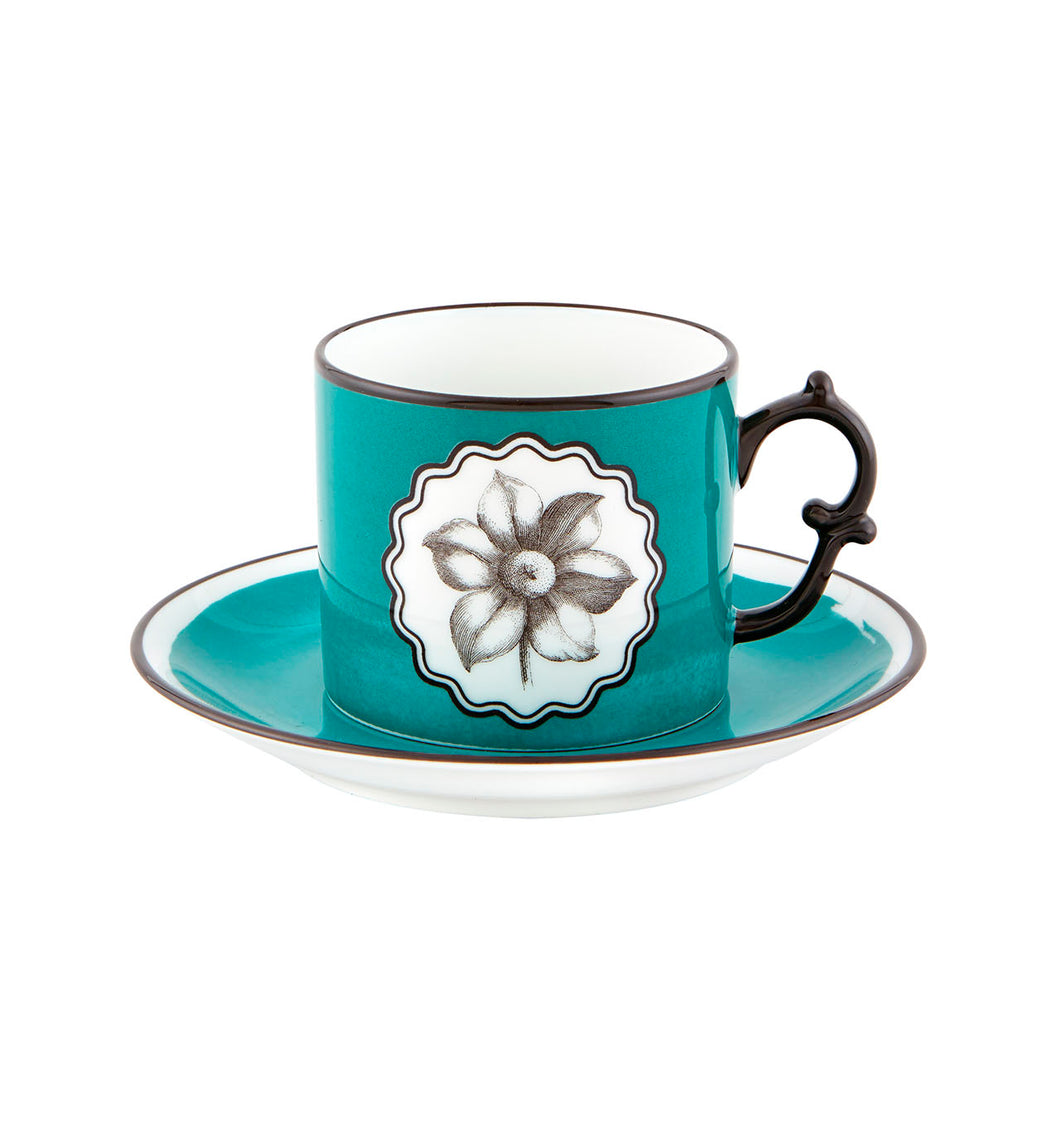 Vista Alegre Herbariae Peacock Tea Cup and Saucer