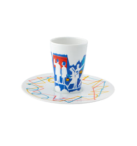 Vista Alegre Escape Goat Coffee Cup with Saucer I - Set of 2