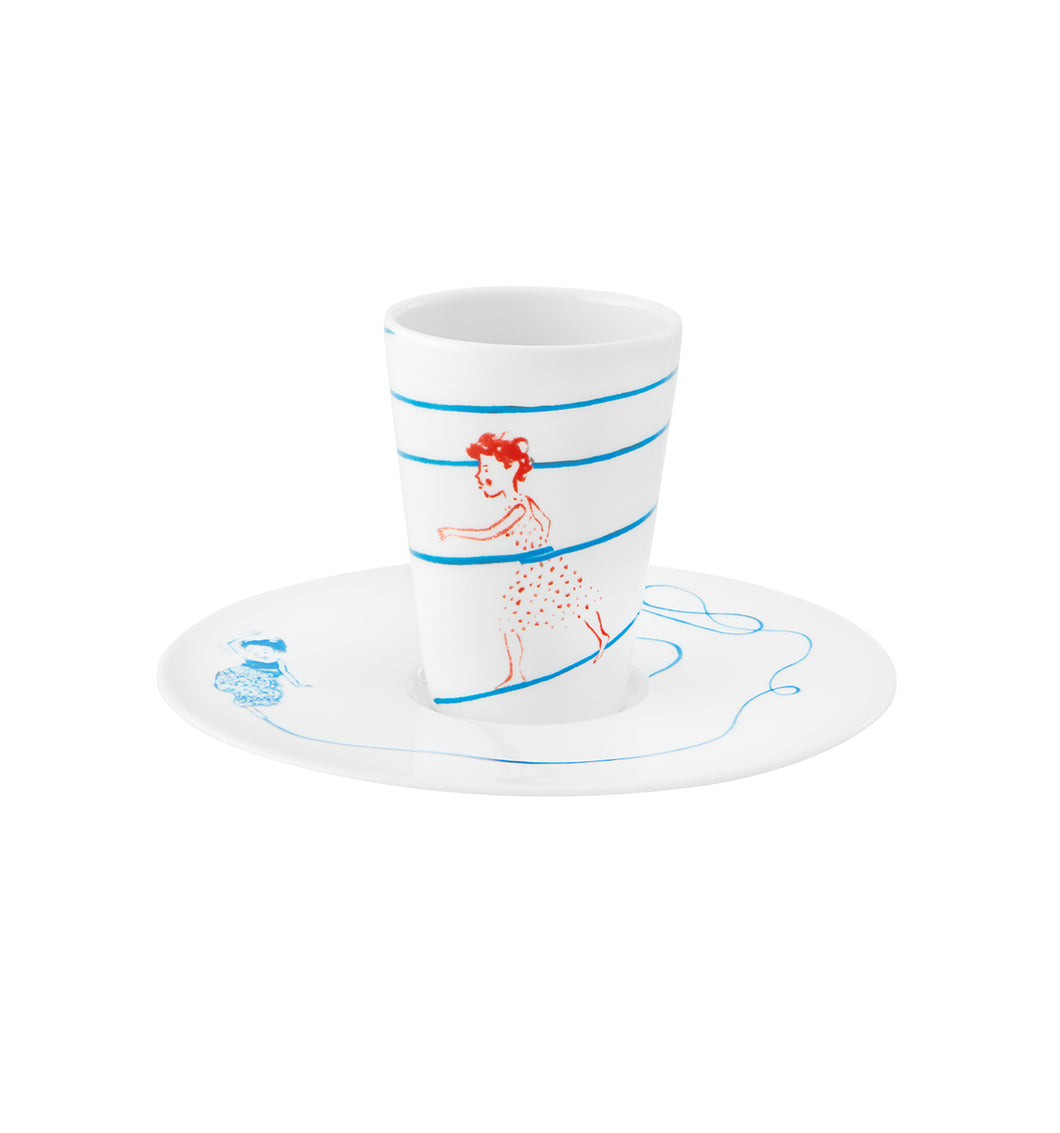 Vista Alegre Escape Goat Coffee Cup with Saucer V - Set of 2