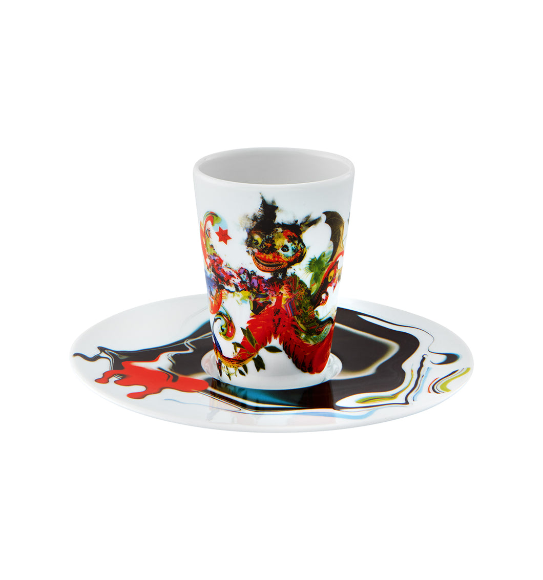 Vista Alegre Escape Goat Coffee Cup with Saucer XXX - Set of 2