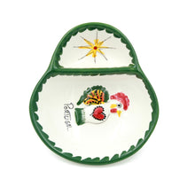 Load image into Gallery viewer, Hand-painted Traditional Portuguese Green Rooster with Star Ceramic Olive Dish
