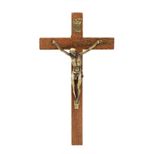 Load image into Gallery viewer, 6&quot; Wooden Wall Crucifix Jesus Christ Cross
