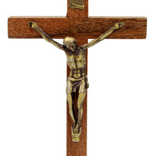 Load image into Gallery viewer, 6&quot; Wooden Wall Crucifix Jesus Christ Cross
