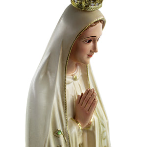 23.5" Our Lady Of Fatima Virgin Mary Beige Religious Statue, #1036V