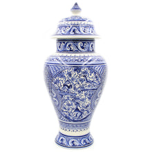 Load image into Gallery viewer, Coimbra Ceramics Hand-painted Large Jar With Lid XVII Cent Recreation #1179/1-2
