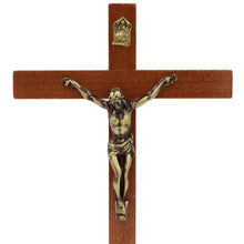 Load image into Gallery viewer, 9.25&quot; Wooden Wall Crucifix Jesus Christ Cross
