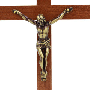 9.25" Wooden Wall Crucifix Jesus Christ Cross