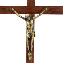 Load image into Gallery viewer, 13.5&quot; Wooden Wall Crucifix Jesus Christ Cross
