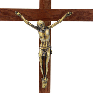 13.5" Wooden Wall Crucifix Jesus Christ Cross