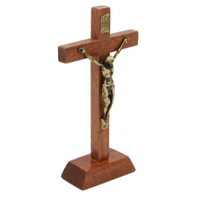 Load image into Gallery viewer, 7&quot; Wooden Altar Crucifix With Stand
