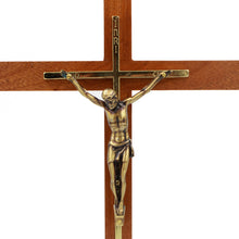 Load image into Gallery viewer, 13.5&quot; Wooden Wall Crucifix Jesus Christ Cross
