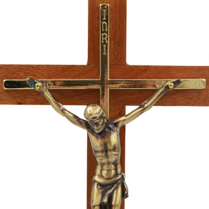 13.5" Wooden Wall Crucifix Jesus Christ Cross